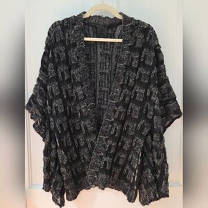 Anna Sui Black Label Wool Blend Kimono Sleeve Sweater S